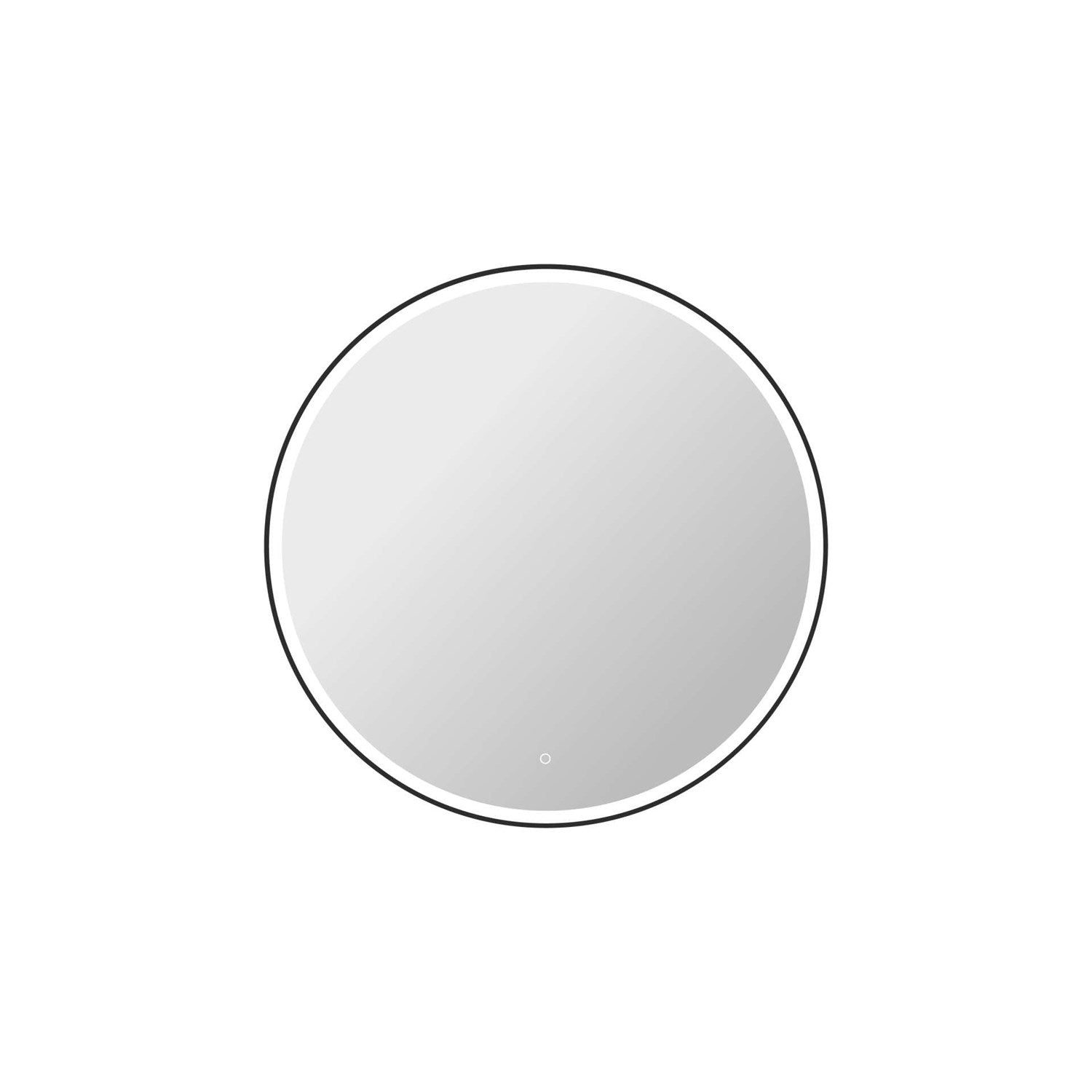 45 Round Led Front And Backlit Wall Mirror In Black by Elegant Kitchen and Bath