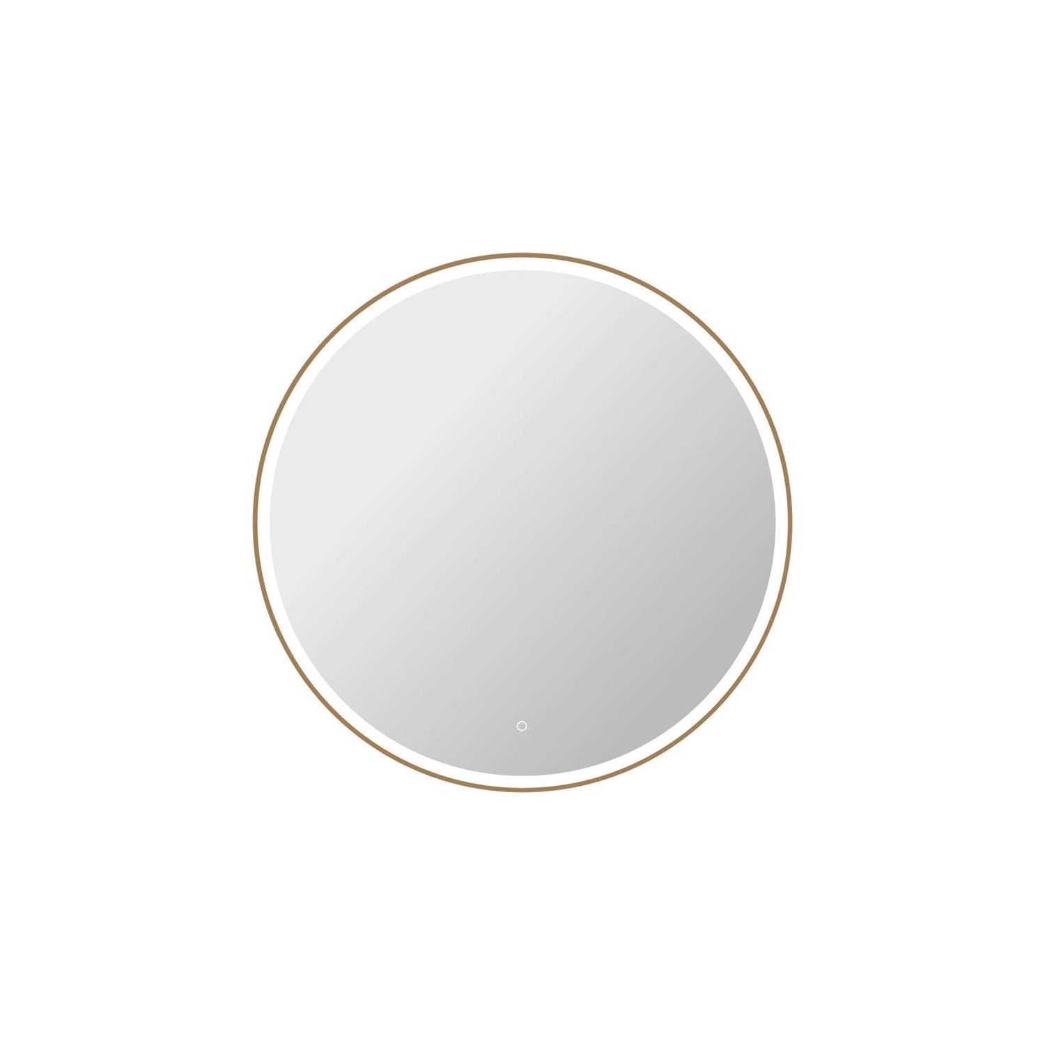 45 Round Led Front And Backlit Wall Mirror In Satin Gold by Elegant Kitchen and Bath