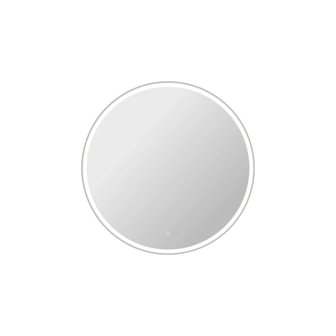 45 Round Led Front And Backlit Wall Mirror In Silver by Elegant Kitchen and Bath