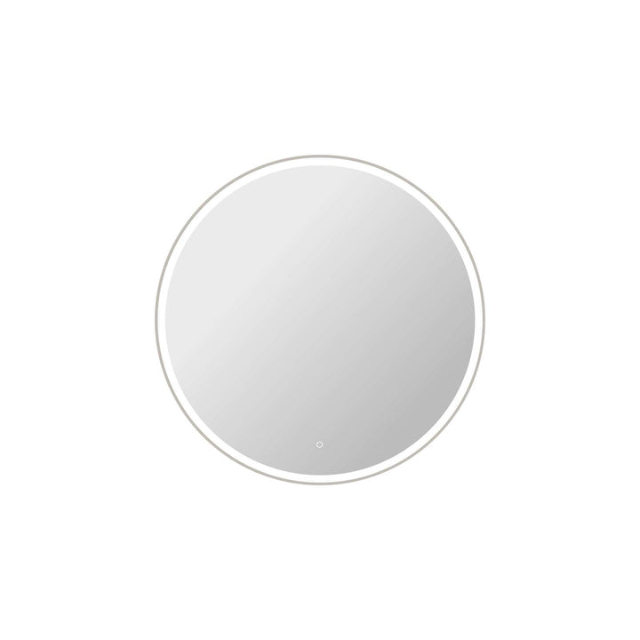 45 Round Led Front And Backlit Wall Mirror In Silver by Elegant Kitchen and Bath