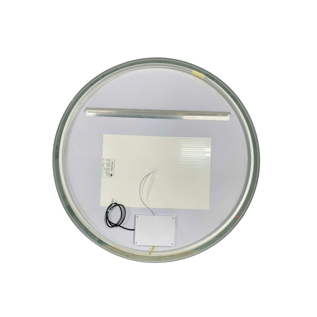 45 Round Led Front And Backlit Wall Mirror In Silver