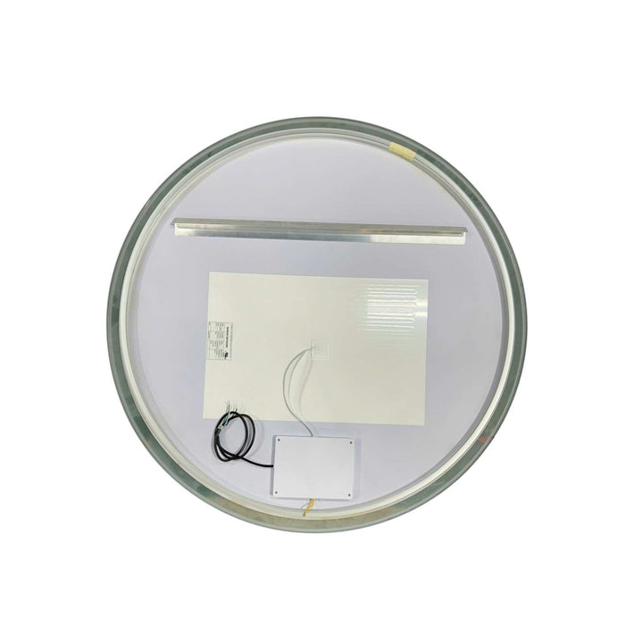 45 Round Led Front And Backlit Wall Mirror In Silver