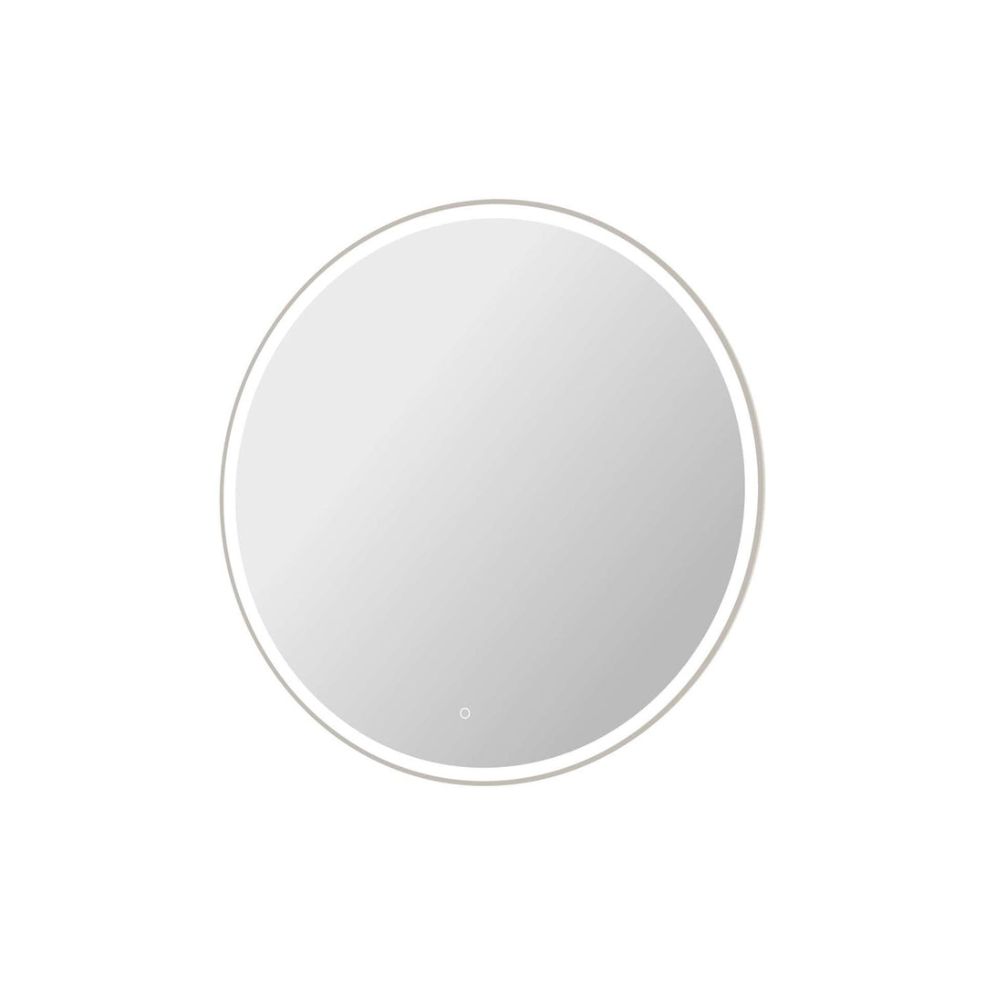 45 Round Led Front And Backlit Wall Mirror In Silver