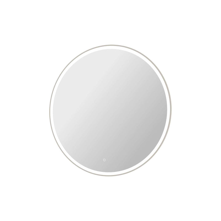 45 Round Led Front And Backlit Wall Mirror In Silver