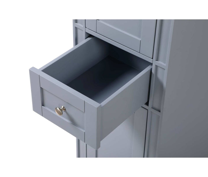 16 Inch Bath Storage Cabinet In Grey