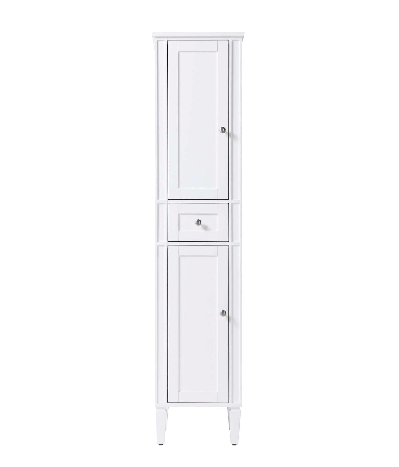 16 Inch Bath Storage Cabinet In White by Elegant Kitchen and Bath