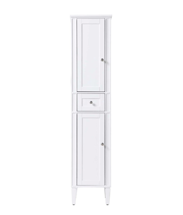 16 Inch Bath Storage Cabinet In White by Elegant Kitchen and Bath