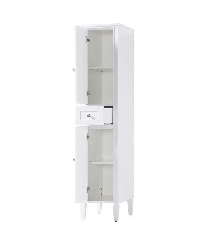 16 Inch Bath Storage Cabinet In White