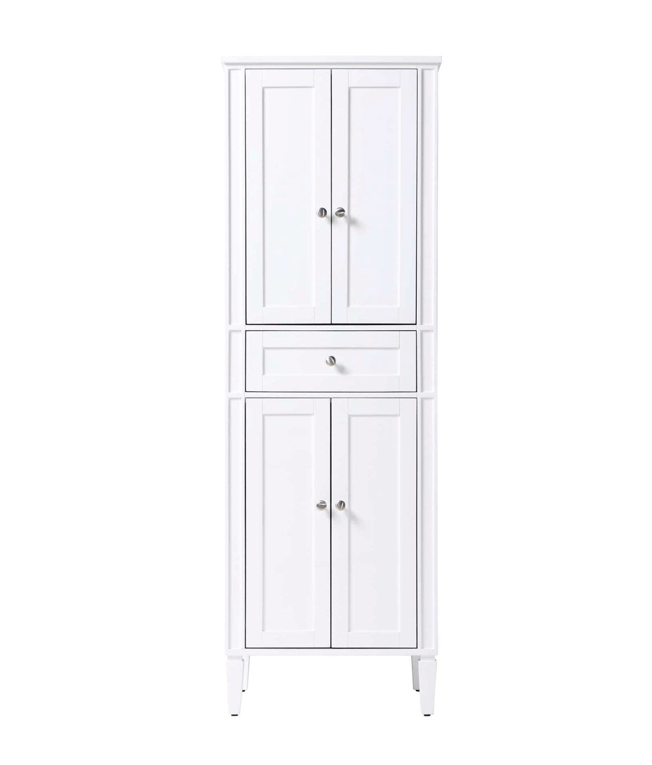24 Inch Bath Storage Cabinet In White by Elegant Kitchen and Bath
