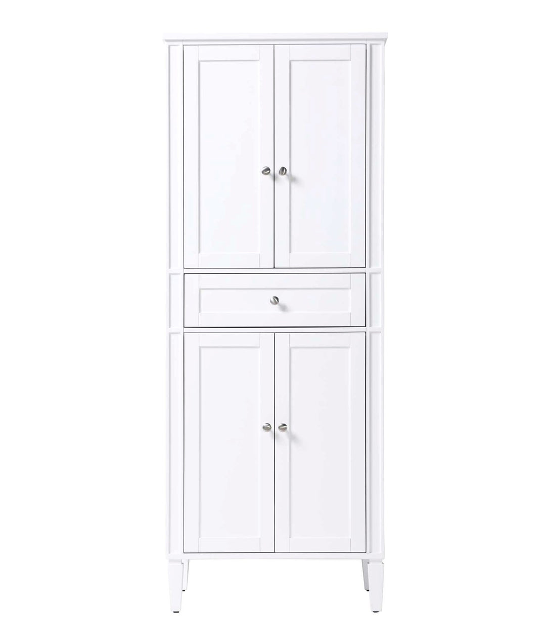 28 Inch Bath Storage Cabinet In White by Elegant Kitchen and Bath