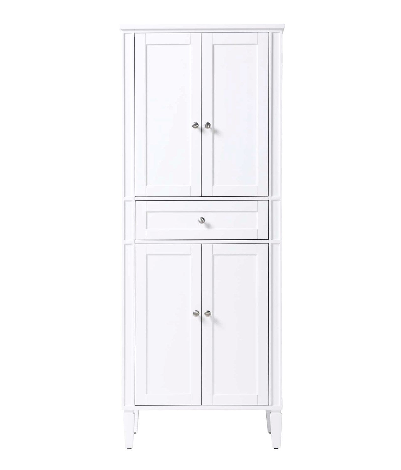 28 Inch Bath Storage Cabinet In White by Elegant Kitchen and Bath