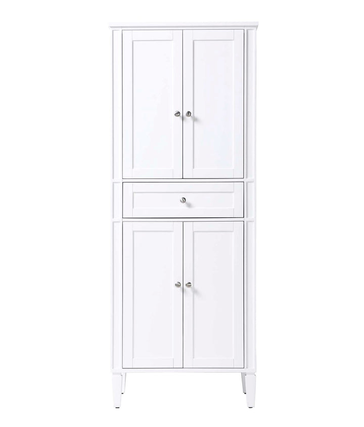 28 Inch Bath Storage Cabinet In White by Elegant Kitchen and Bath