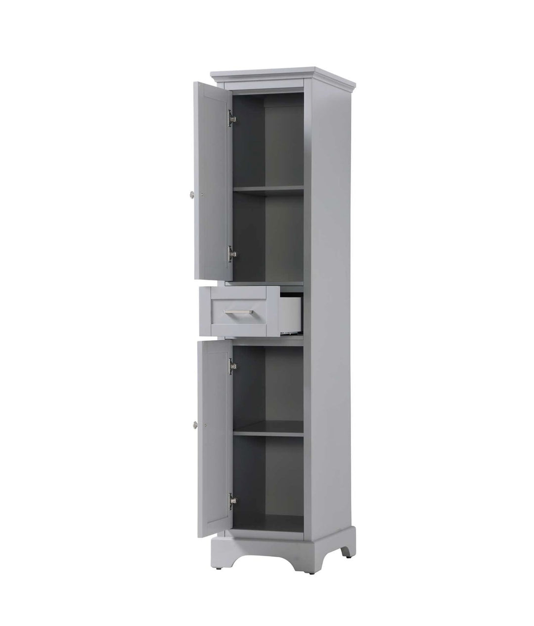 16 Inch Bath Storage Cabinet In Grey