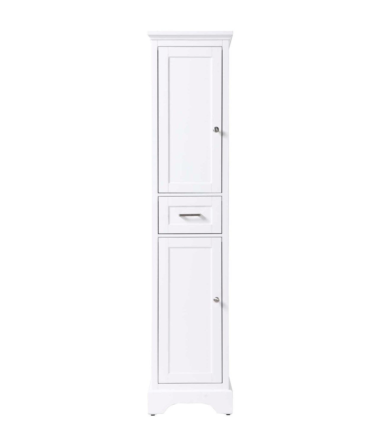 16 Inch Bath Storage Cabinet In White by Elegant Kitchen and Bath