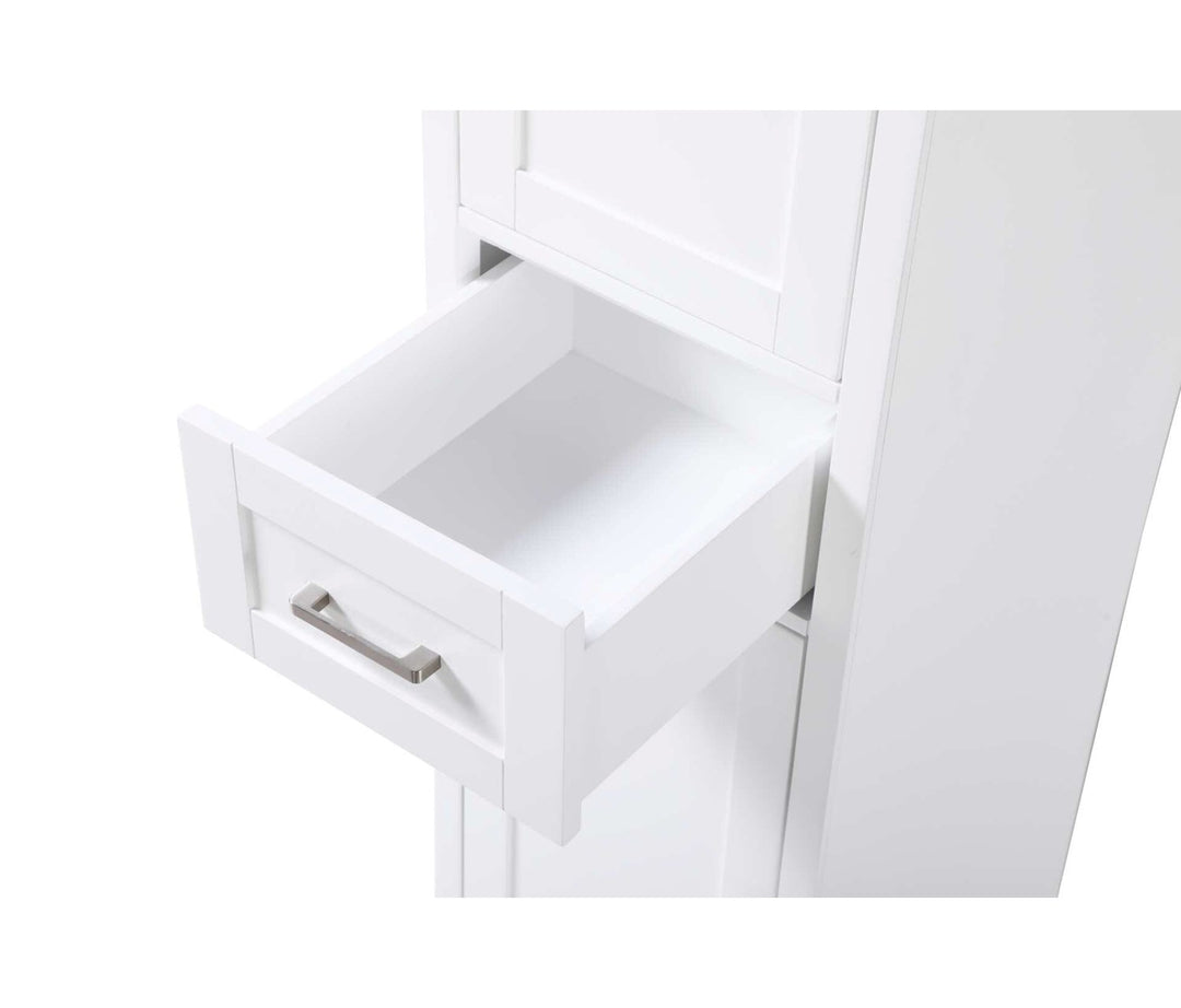 16 Inch Bath Storage Cabinet In White