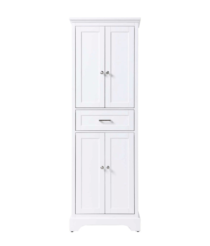 24 Inch Bath Storage Cabinet In White by Elegant Kitchen and Bath