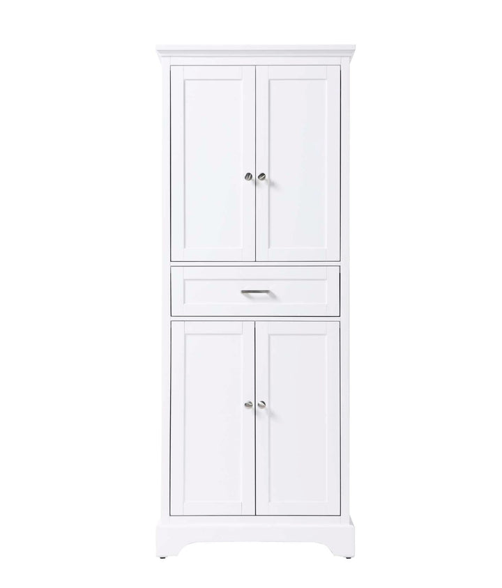28 Inch Bath Storage Cabinet In White by Elegant Kitchen and Bath