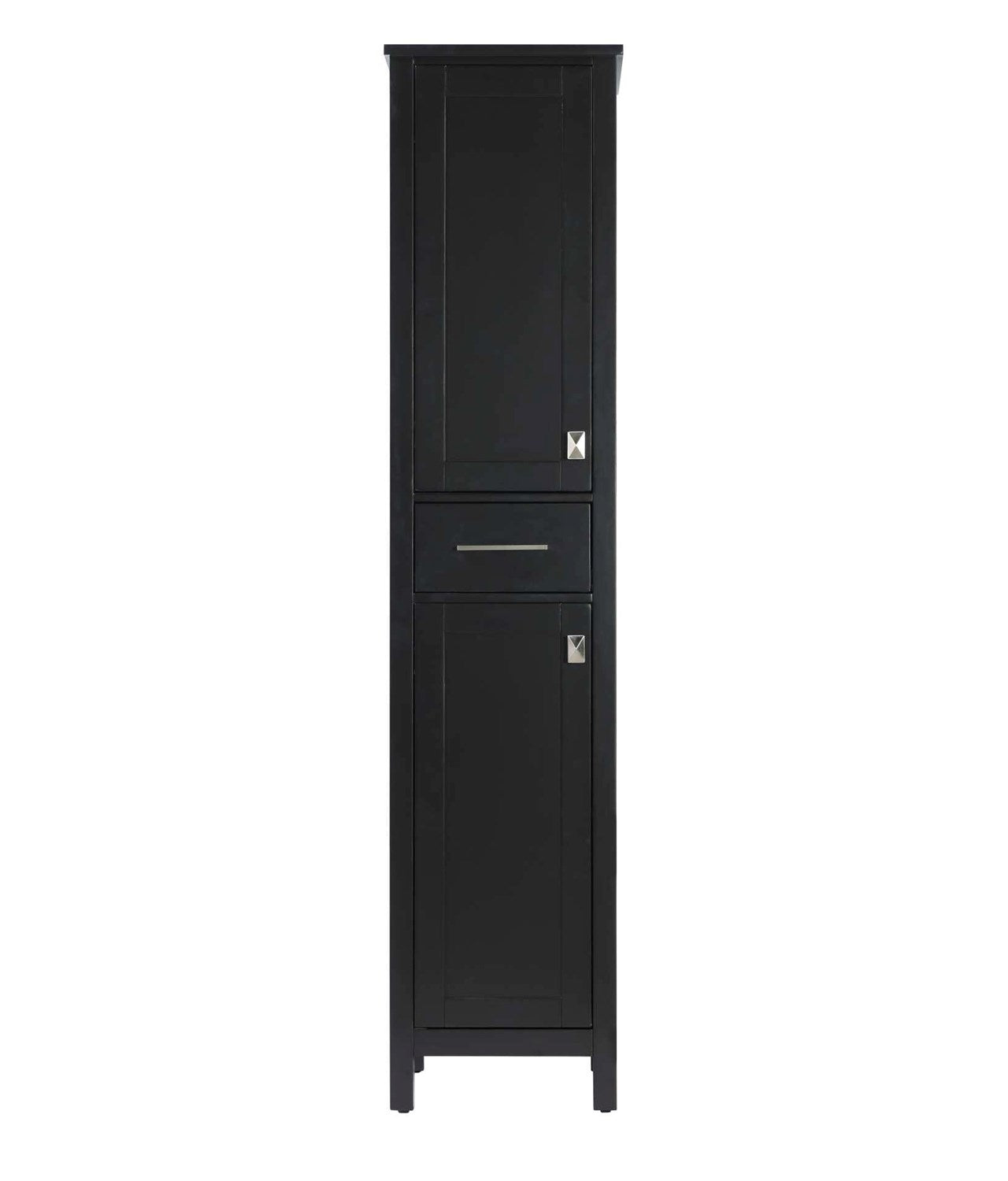 16 Inch Bath Storage Cabinet In Black by Elegant Kitchen and Bath
