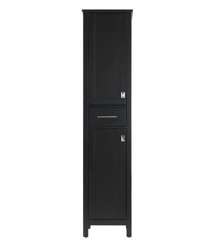 16 Inch Bath Storage Cabinet In Black by Elegant Kitchen and Bath