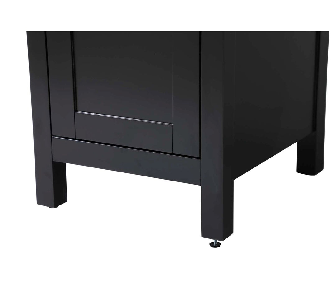 16 Inch Bath Storage Cabinet In Black