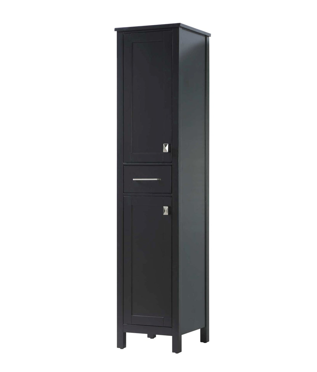 16 Inch Bath Storage Cabinet In Black