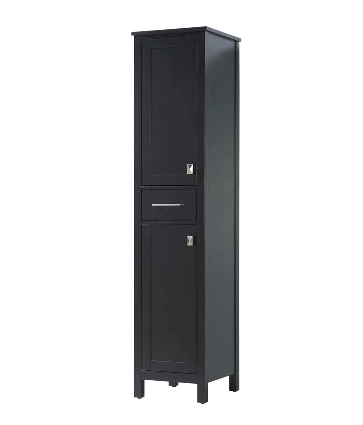 16 Inch Bath Storage Cabinet In Black
