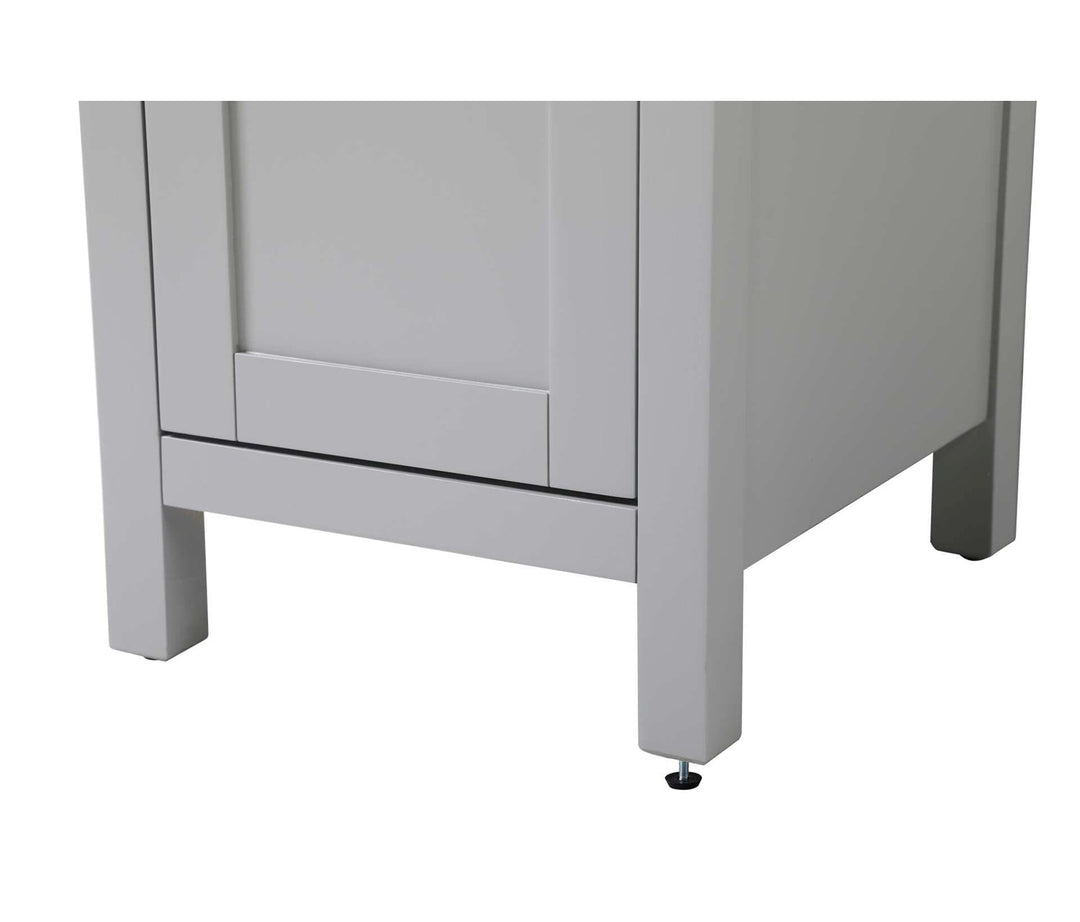 16 Inch Bath Storage Cabinet In Grey