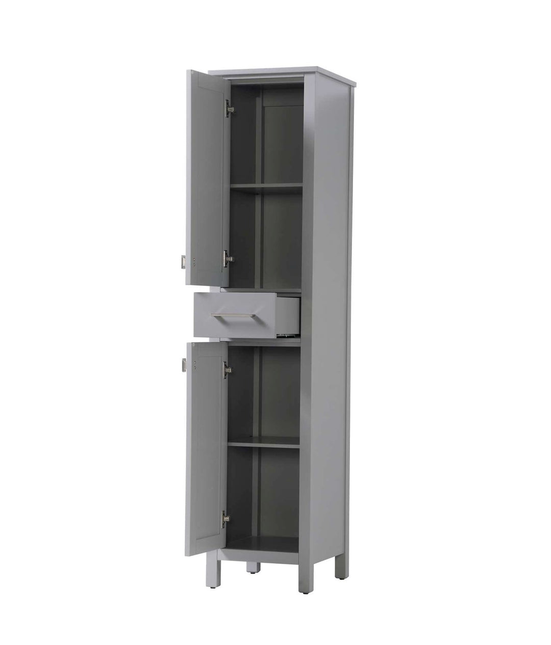 16 Inch Bath Storage Cabinet In Grey