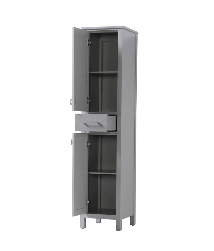 16 Inch Bath Storage Cabinet In Grey