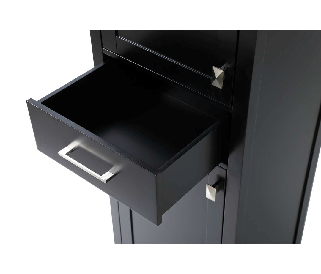 20 Inch Bath Storage Cabinet In Black