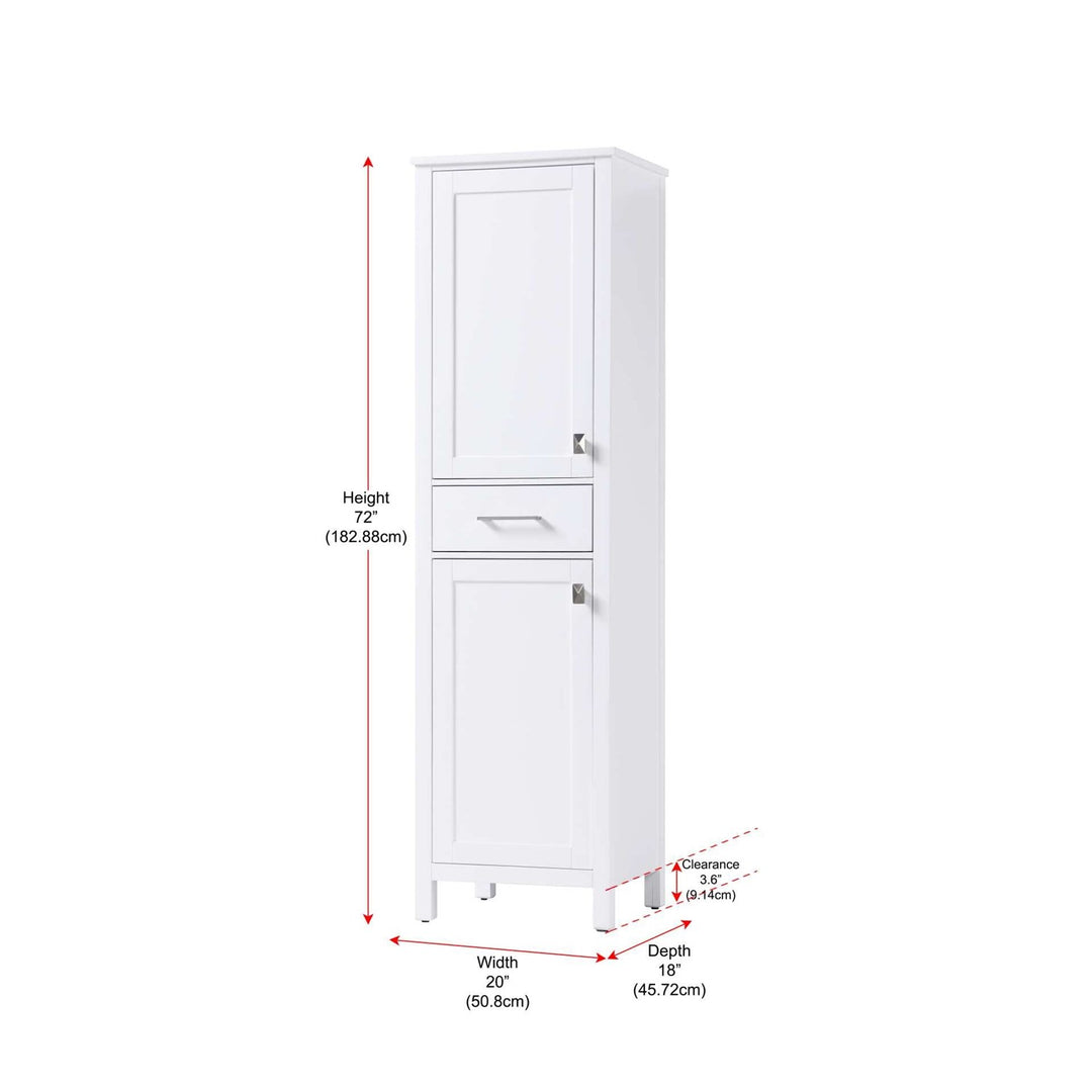 20 Inch Bath Storage Cabinet In White