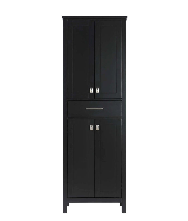 24 Inch Bath Storage Cabinet In Black by Elegant Kitchen and Bath