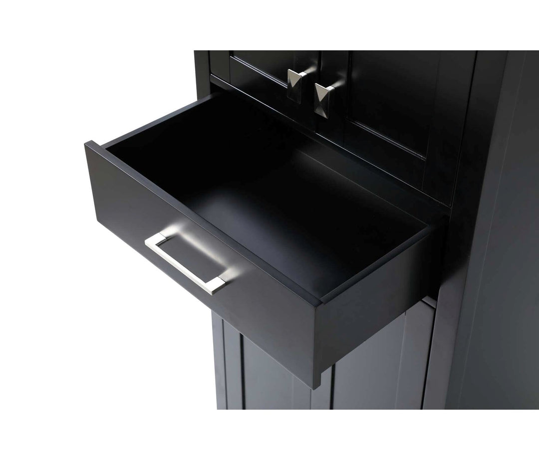 24 Inch Bath Storage Cabinet In Black