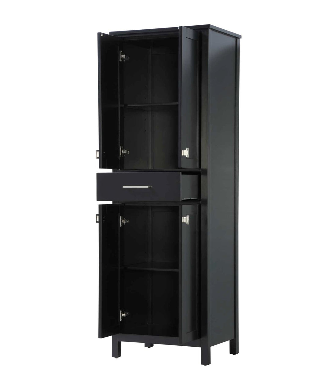 24 Inch Bath Storage Cabinet In Black