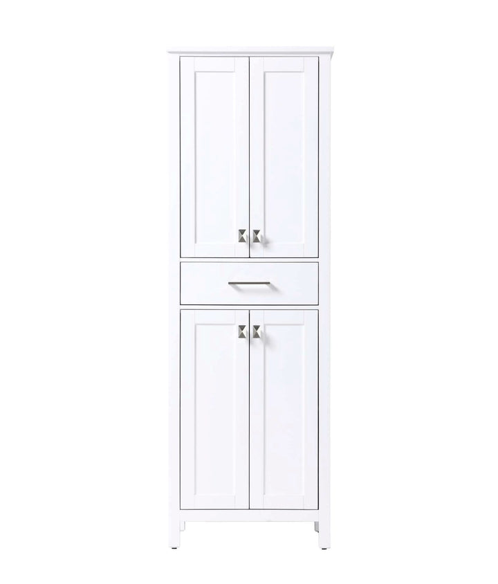 24 Inch Bath Storage Cabinet In White by Elegant Kitchen and Bath