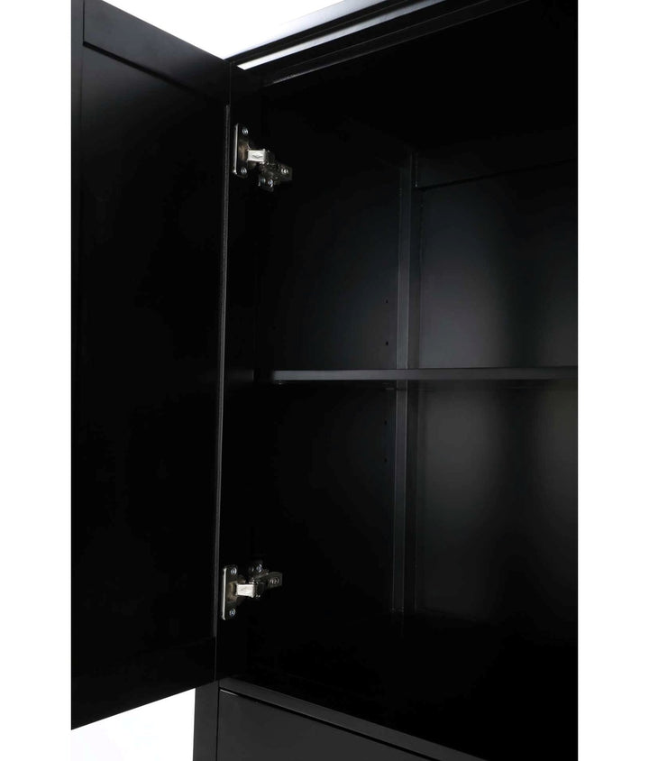 28 Inch Bath Storage Cabinet In Black