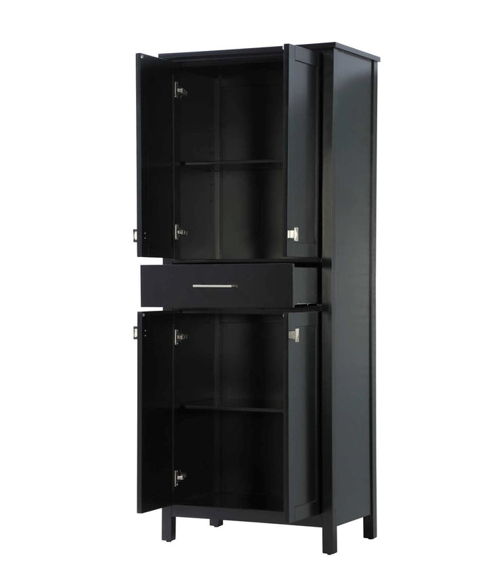 28 Inch Bath Storage Cabinet In Black