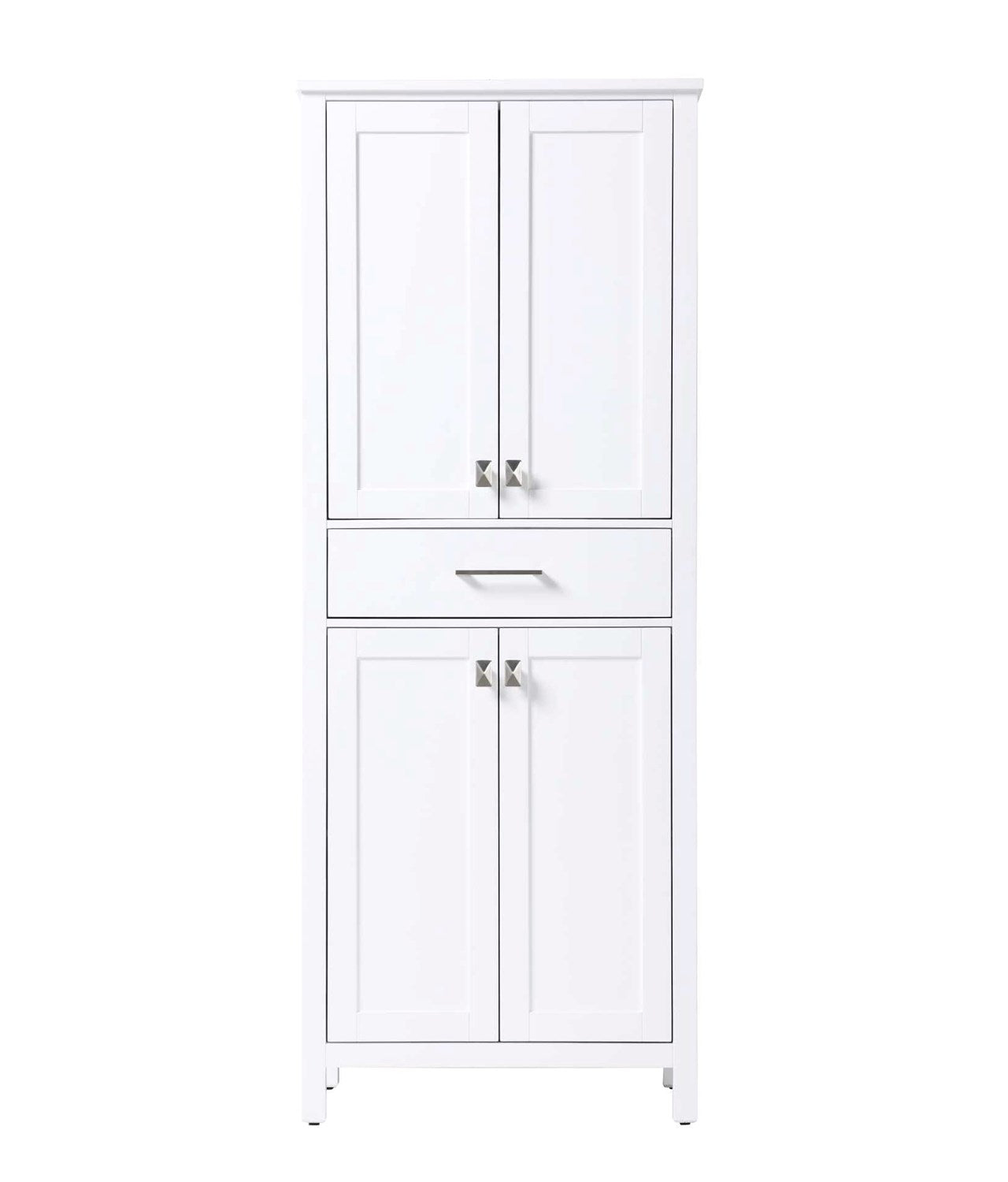 28 Inch Bath Storage Cabinet In White by Elegant Kitchen and Bath