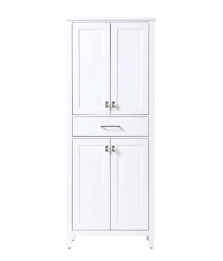 28 Inch Bath Storage Cabinet In White by Elegant Kitchen and Bath