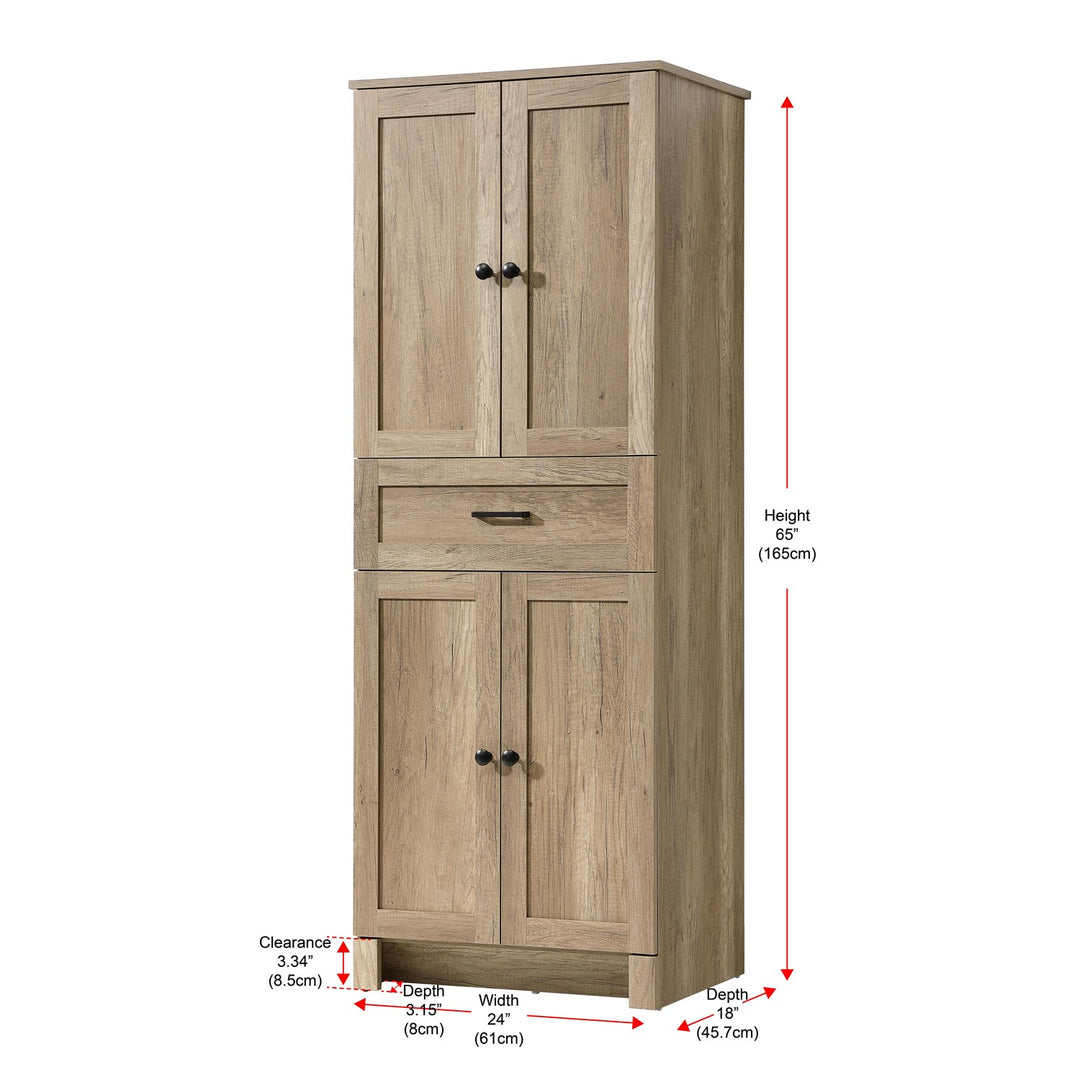 24 Inch Bath Storage Cabinet In Natural Oak