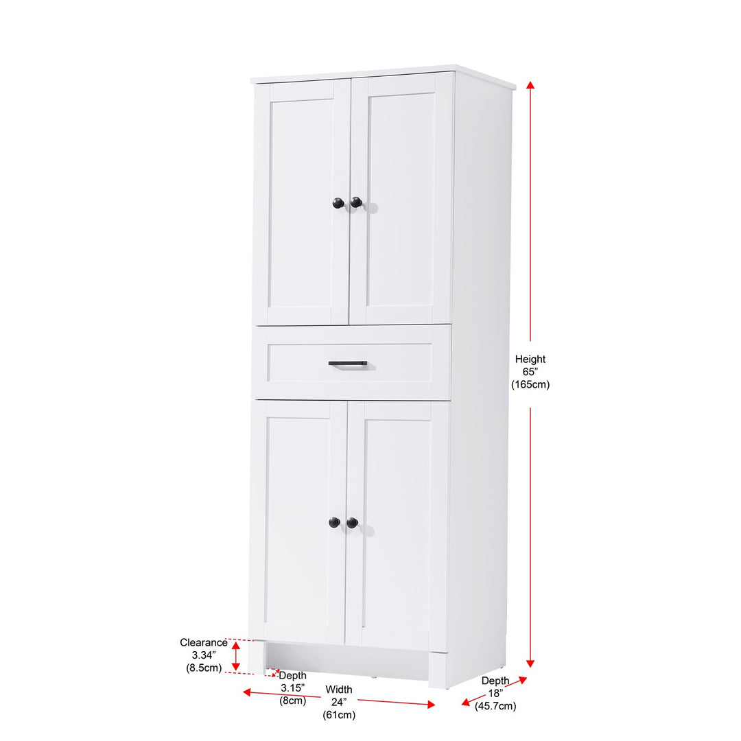 24 Inch Bath Storage Cabinet In White
