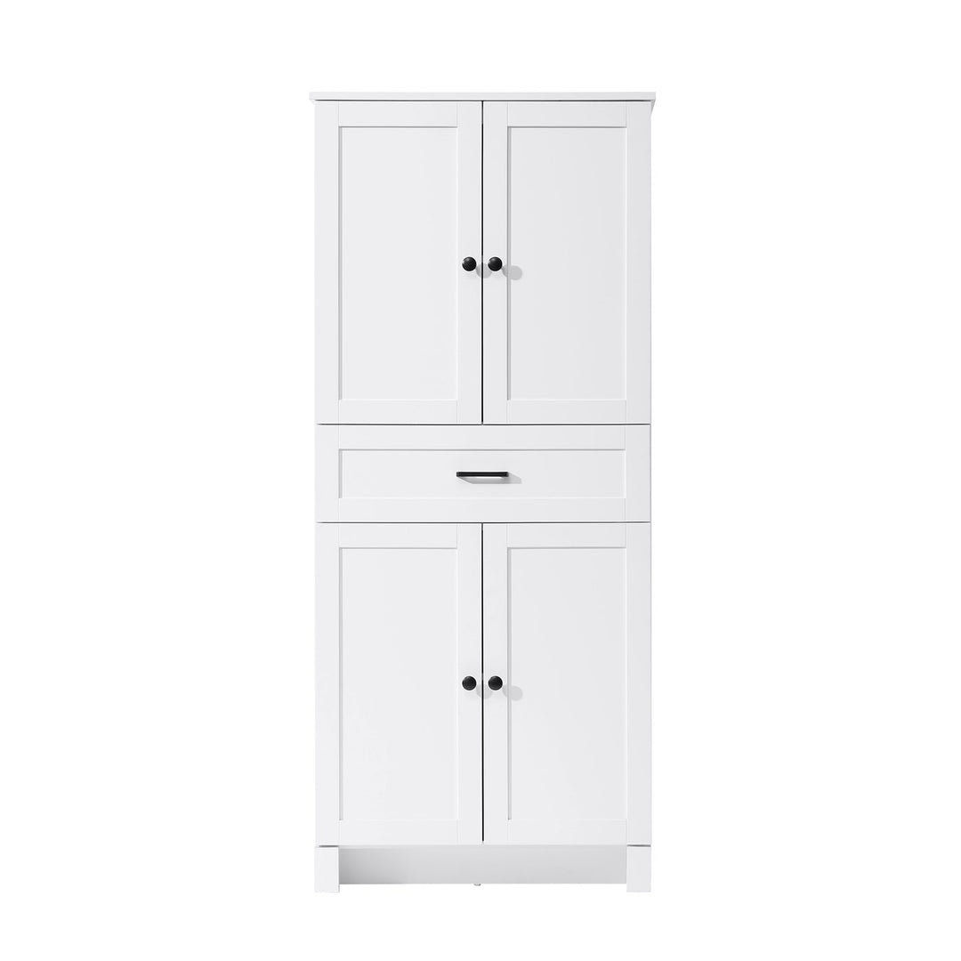 28 Inch Bath Storage Cabinet In White by Elegant Kitchen and Bath