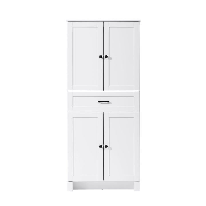 28 Inch Bath Storage Cabinet In White by Elegant Kitchen and Bath