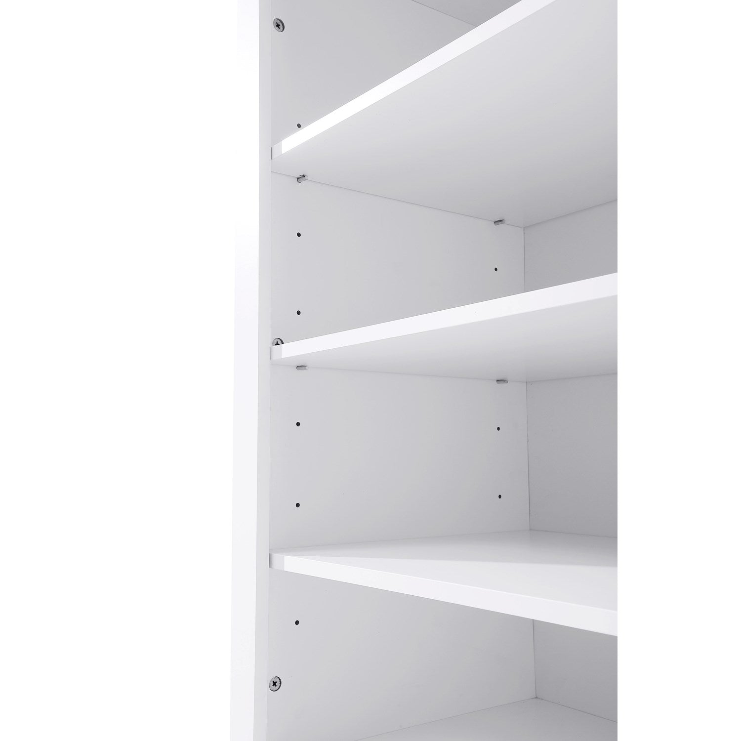 16 Inch Bath Storage Glass Cabinet In White