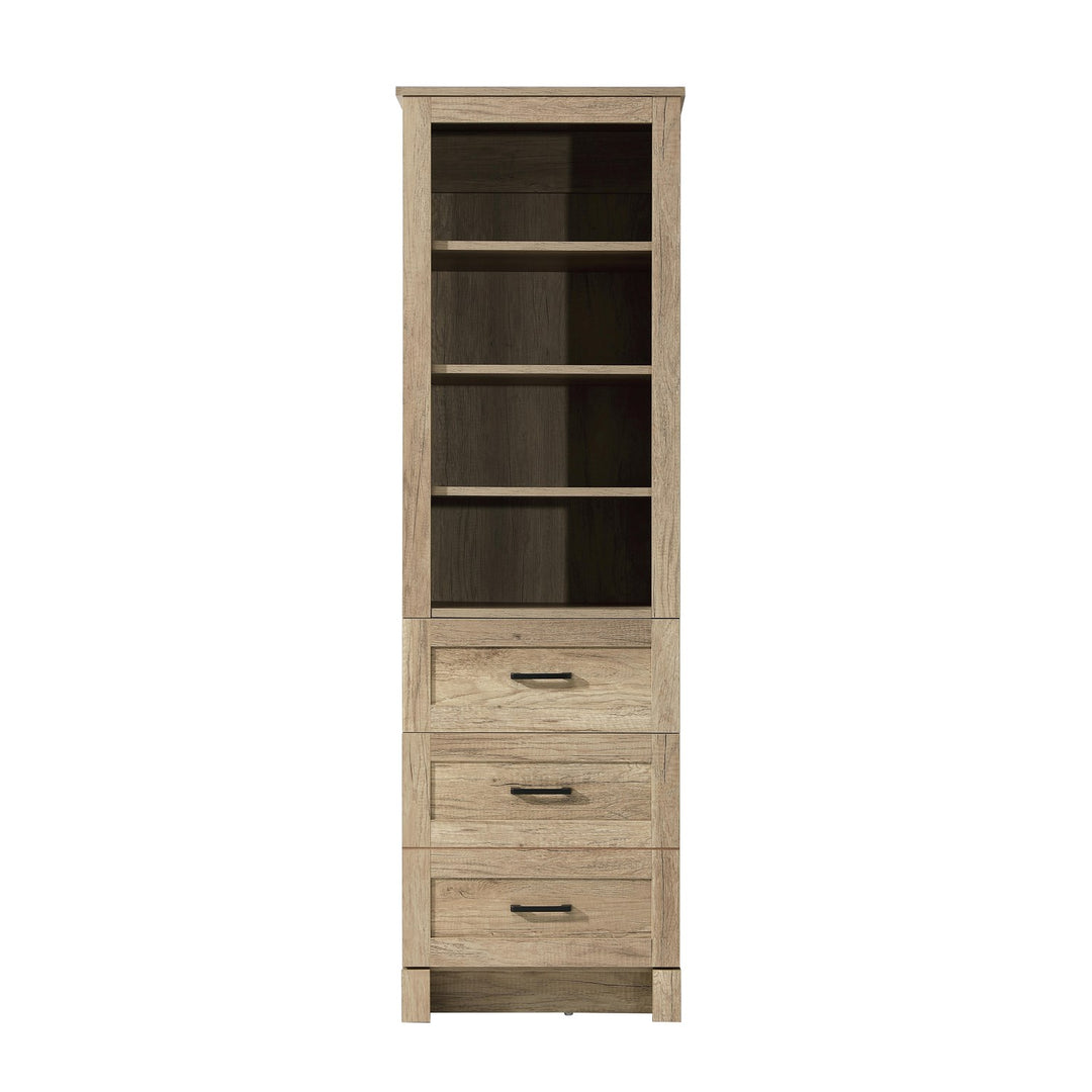 20 Inch Bath Storage Glass Cabinet In Natural Oak by Elegant Kitchen and Bath