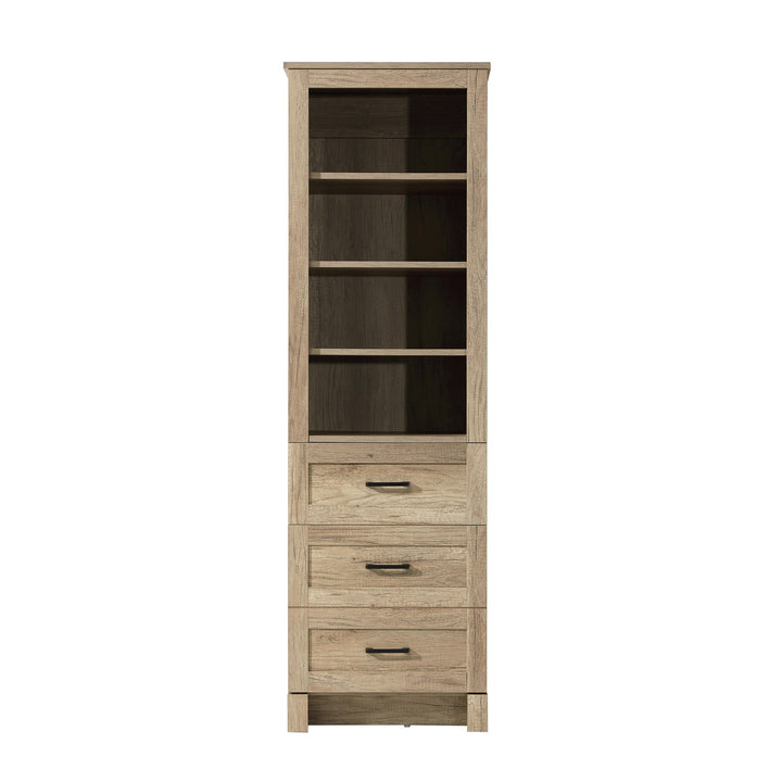 20 Inch Bath Storage Glass Cabinet In Natural Oak by Elegant Kitchen and Bath
