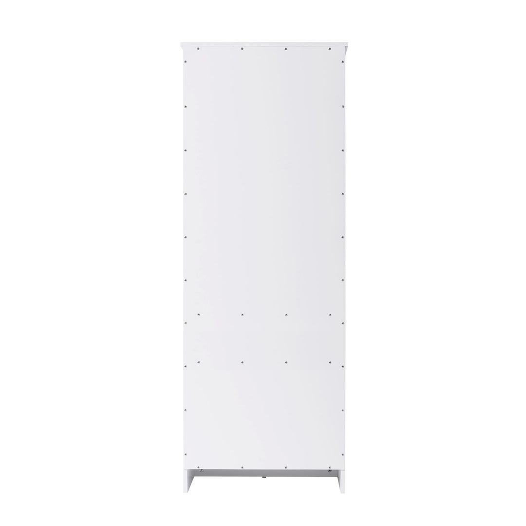 24 Inch Bath Storage Glass Cabinet In White