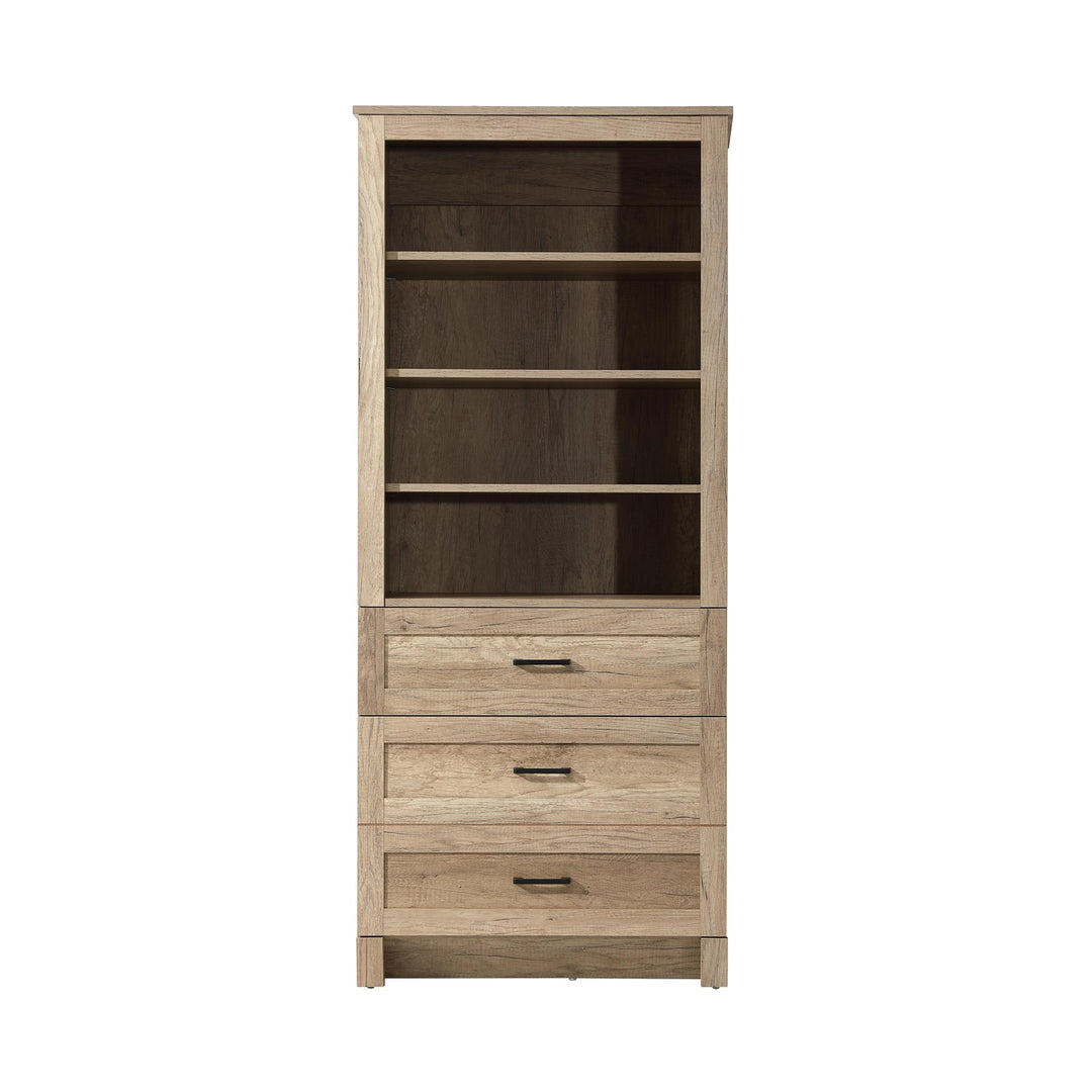 28 Inch Bath Storage Glass Cabinet In Natural Oak by Elegant Kitchen and Bath