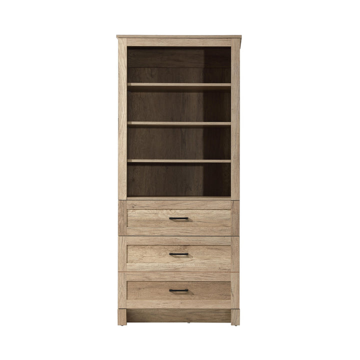 28 Inch Bath Storage Glass Cabinet In Natural Oak by Elegant Kitchen and Bath