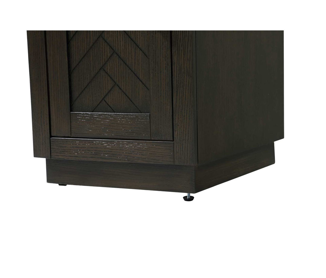 16 Inch Bath Storage Cabinet In Chocolate Oak